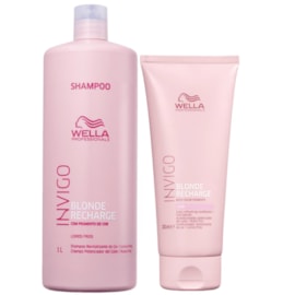 Wella Professionals Invigo Blonde Recharge Shampoo 1000ml + Condicionador 200ml