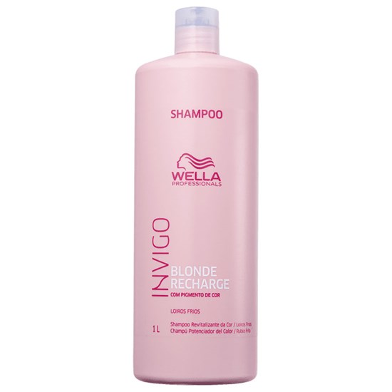 Wella Professionals Invigo Blonde Recharge - Shampoo Desamarelador 1000ml