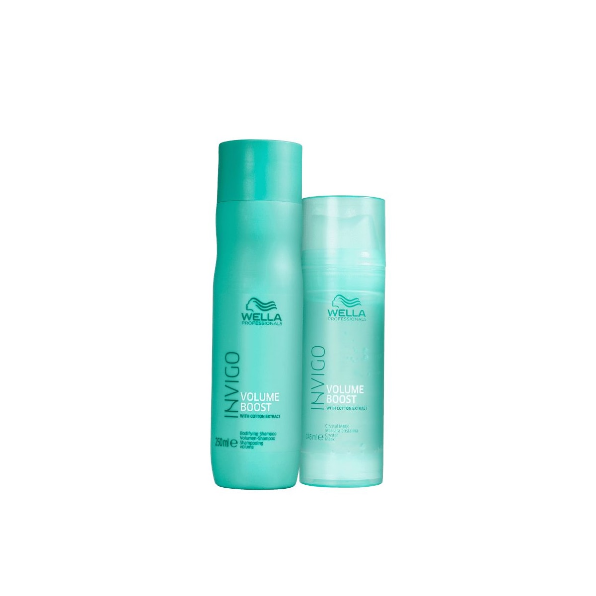 Wella Professionals Invigo Volume Boost Shampoo 250ml + Máscara Crystal 145ml Wella Professionals Invigo Volume Boost Shampoo 250ml + Máscara Crystal 145ml