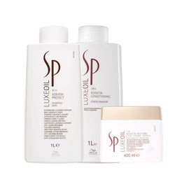 Wella SP Luxe Oil Keratin Shampoo 1000ml + Condicionador 1000ml + Máscara 400ml