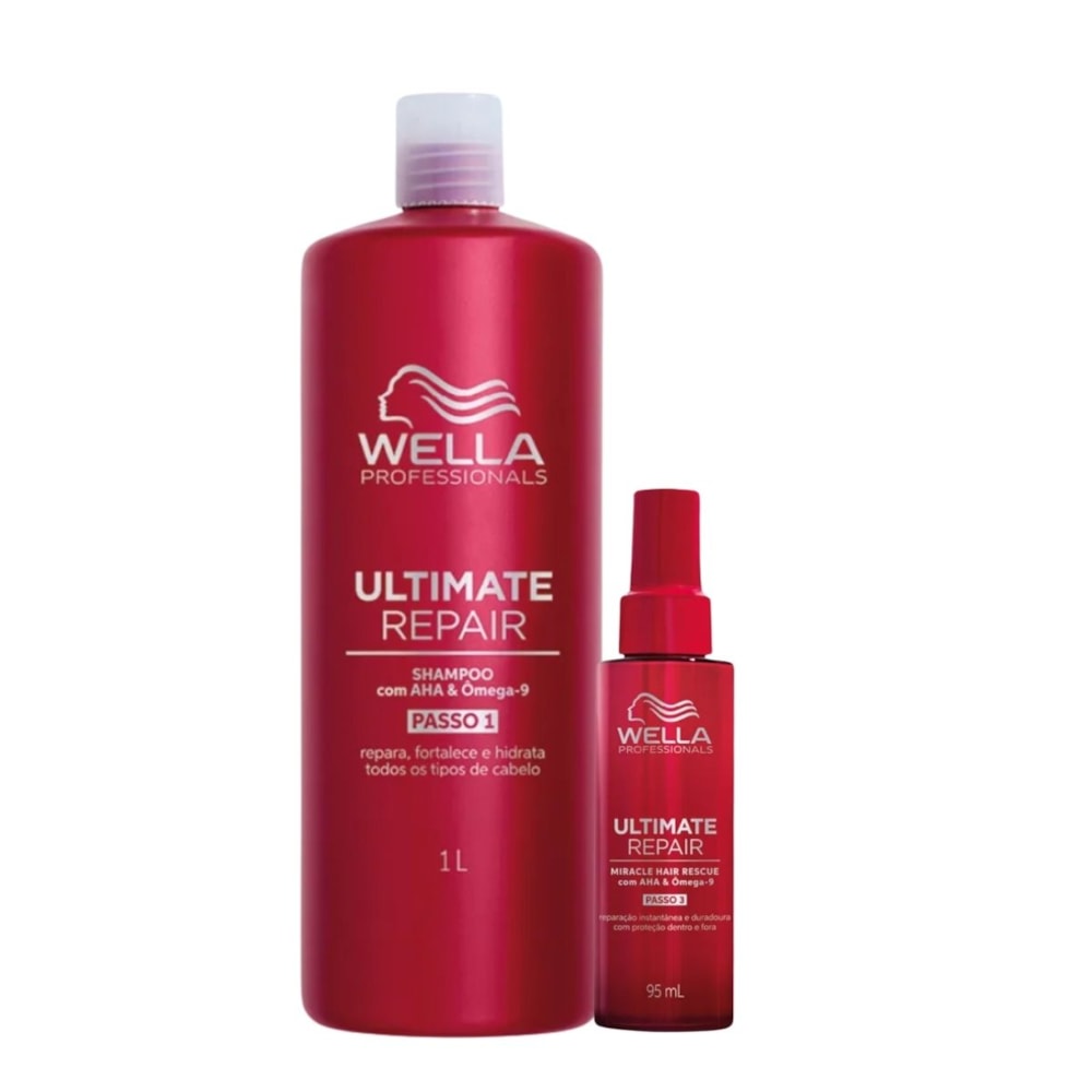 Wella Ultimate Repair Kit Shampoo 1L e Leave-in 95ml