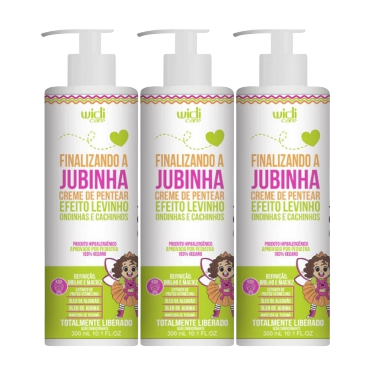 Widi Care Finalizando A Jubinha Leve Kit 3 Creme de Pentear 300ml