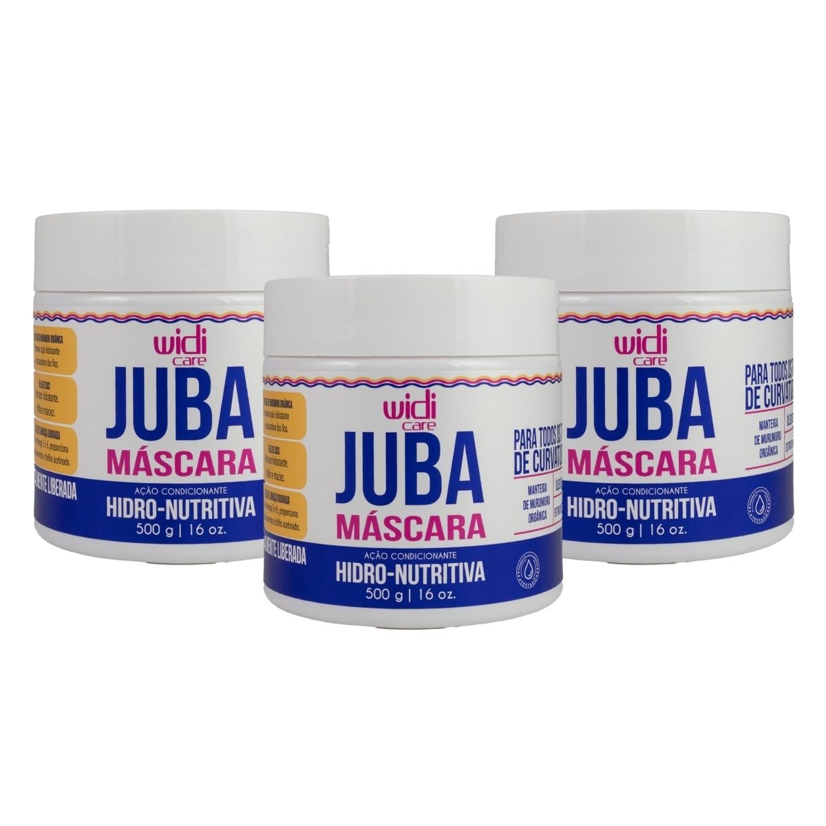Widi Care Juba Hidro-Nutritiva Kit 3 Máscaras 500g Widi Care Juba Hidro-Nutritiva Kit 3 Máscaras 500g