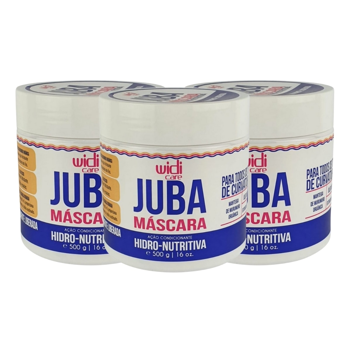 Widi Care Juba Kit 3 Máscara Hidro-Nutritiva 500g Widi Care Juba Kit 3 Máscara Hidro-Nutritiva 500g
