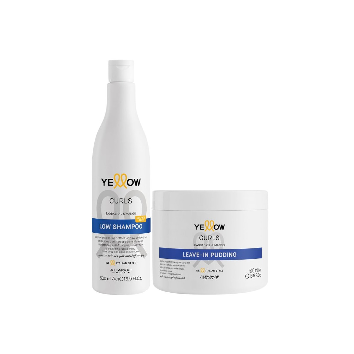 Yellow Curls Shampoo + Leave in Pudding 500ml Yellow Curls Shampoo + Leave in Pudding 500ml