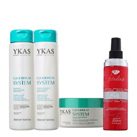 Ykas Equilibrium System Kit Pequeno Completo +  Fabulous Hair All in One