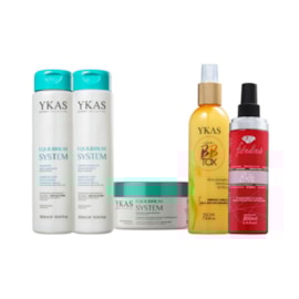 Ykas Equilibrium System Kit Pequeno Completo +  Fabulous Hair All in One + Ykas BBtox Líquido Ykas Equilibrium System Kit Pequeno Completo +  Fabulous Hair All in One + Ykas BBtox Líquido