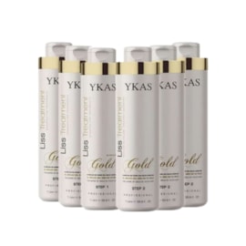 Ykas Escova Progressiva Kit Ouro 3 Kits de (2 x 1 litro) Ykas Escova Progressiva Kit Ouro 3 Kits de (2 x 1 litro)