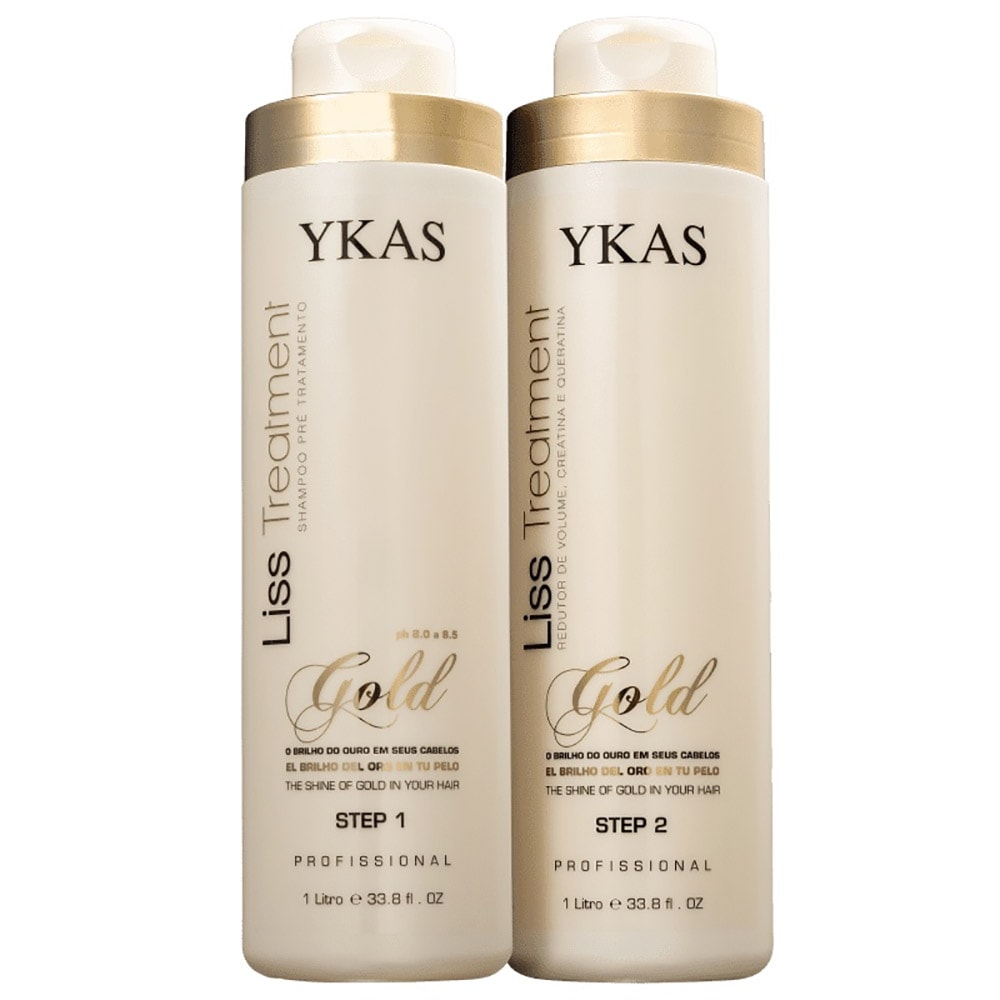 Ykas Gold Escova Progressiva Kit Ouro (2 x 1 Litro)