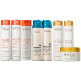 Ykas Nutri Complex Kit Leave Pequeno  + Dna Repair Kit Trio Pequeno + Progressiva Orgânico 300ml Ykas Nutri Complex Kit Leave Pequeno  + Dna Repair Kit Trio Pequeno + Progressiva Orgânico 300ml