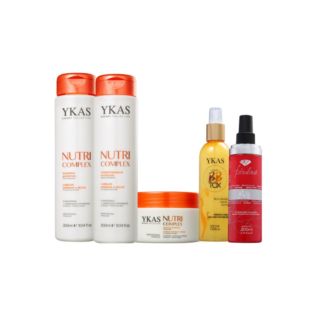Ykas Nutri Complex Kit Trio Pequeno + Botox Líquido + Fabulous All In One