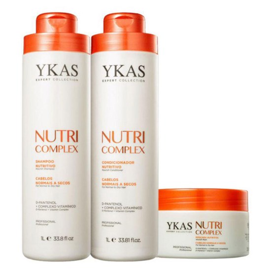 Ykas Nutri Complex Shampoo + Condicionador 1L + Máscara 250g