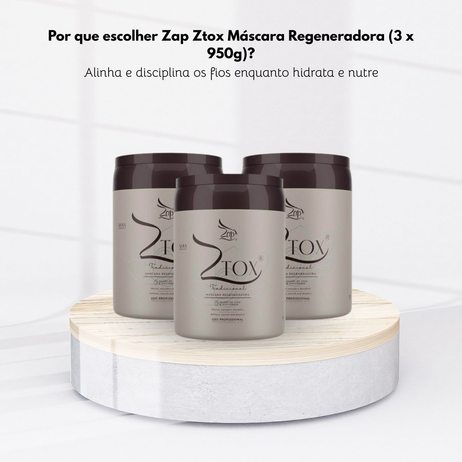 Zap Ztox Máscara Regeneradora (3 x 950g) - Doce Beleza