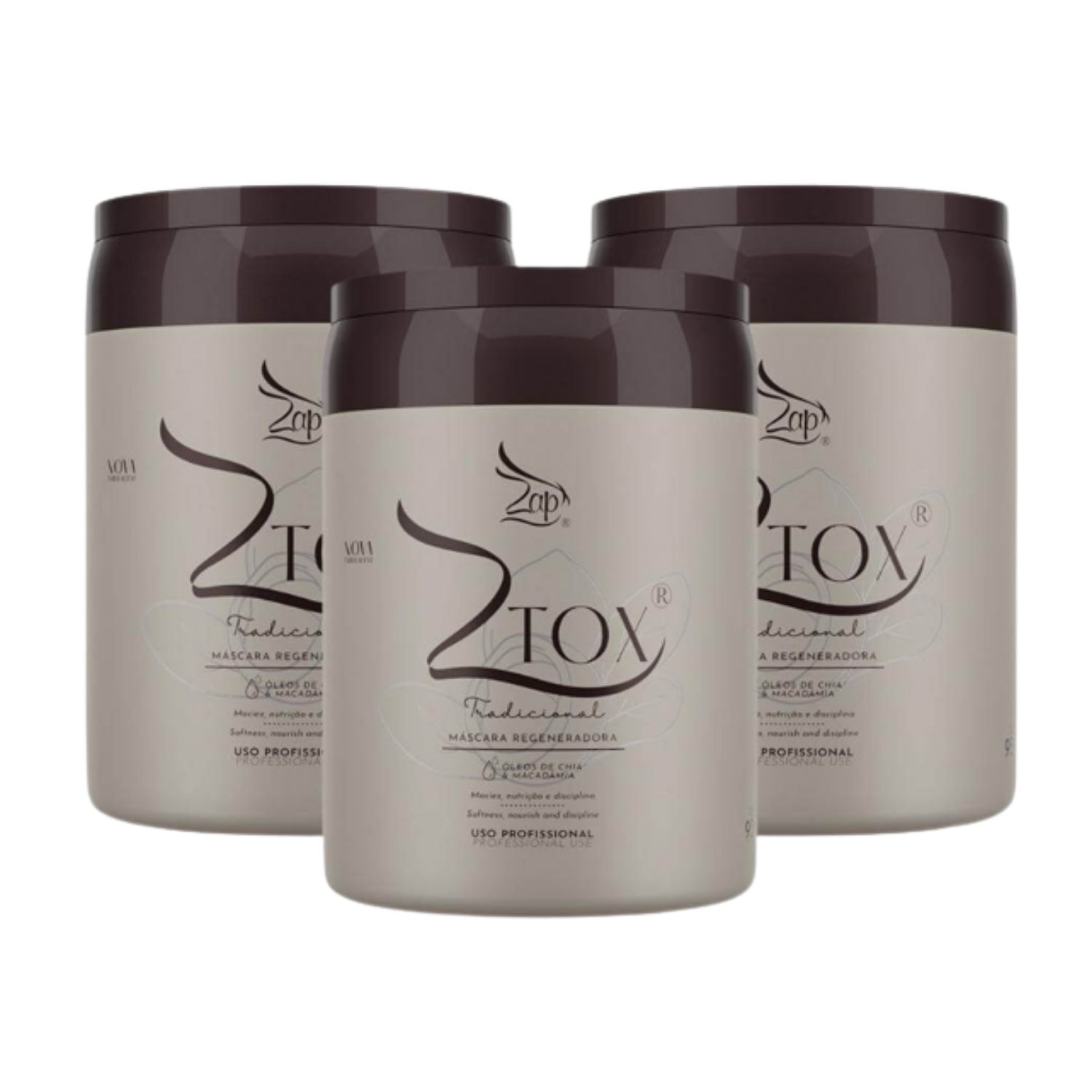 Zap Ztox Máscara Regeneradora (3 x 950g) - Doce Beleza